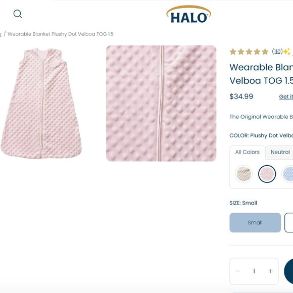 Pink Velboa Halo Sleep sack Size Small 0-6 months - Picture 1 of 4